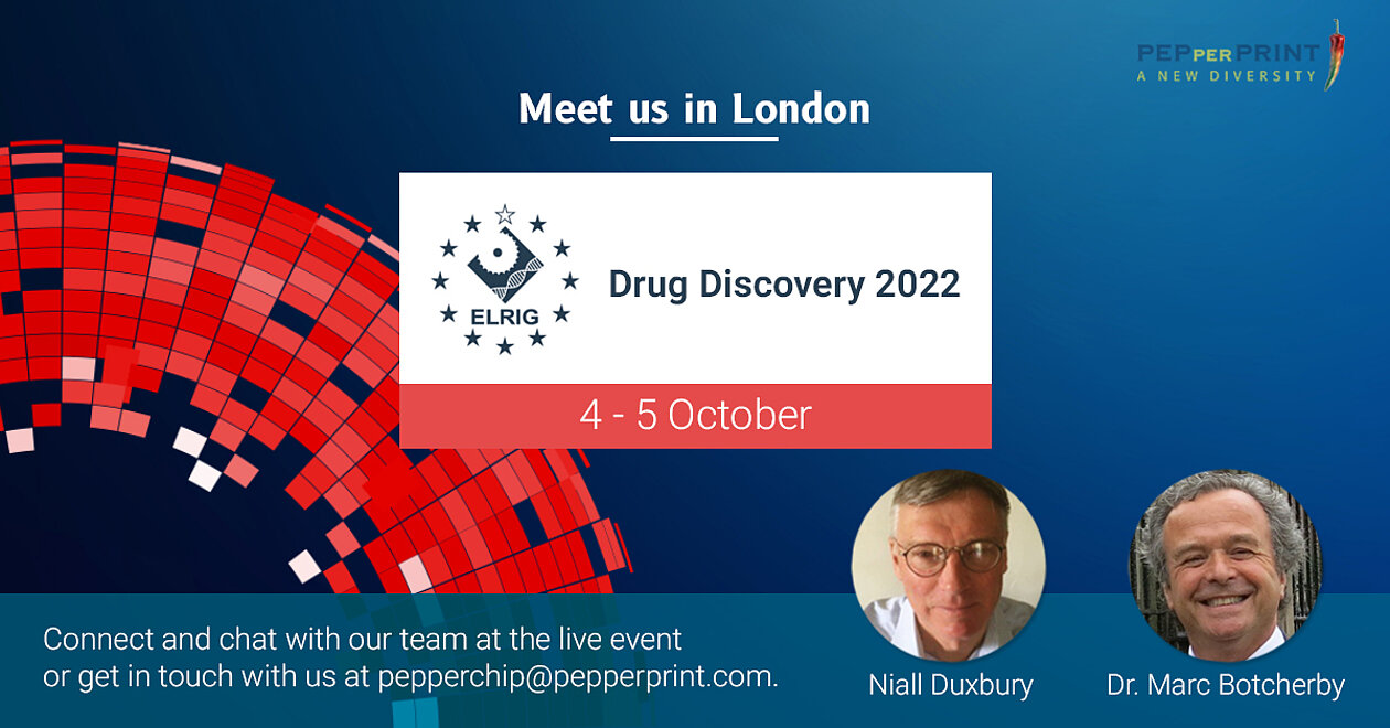 PEPperPRINT attends ELRIG Drug Discovery 2022 PEPperPRINT attends ELIG Drug Discovery 2022