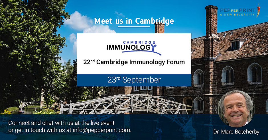 PEPperPRINT Sponsors the 22nd Cambridge Immunology Forum