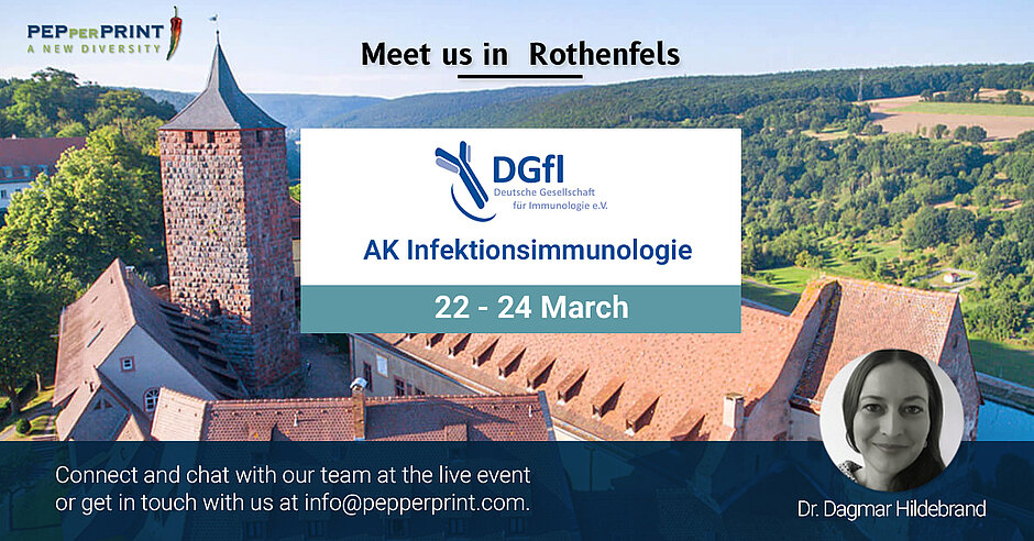 PEPperPRINT attends the DGfI INFECTION IMMUNOLOGY Meeting 2023 PEPperPRINT attends the DGfI INFECTION IMMUNOLOGY Meeting 2023